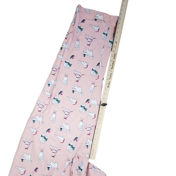 NEW Charter Club Womens Flannel Mix It Pajama Set Sz L Holiday Cat Kitty V-neck - Picture 15 of 16